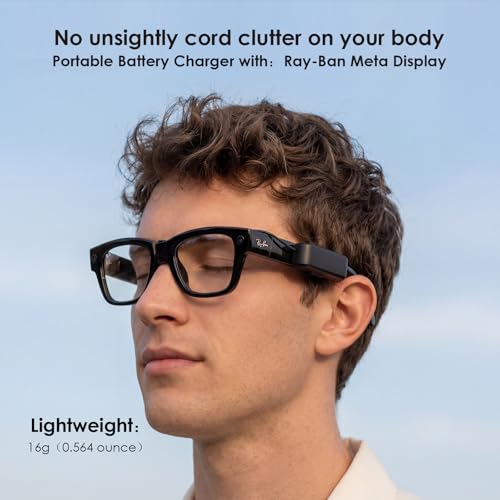 Image of Battery Pack Charger for RayBan Meta Display, Portable Charger for Meta Glasses Accessories, Wearable Mini Power Bank for Meta Display
