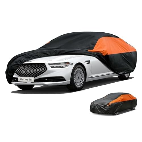 Hyundai Car Cover Custom Fit Hyundai Genesis Waterproof All Weather for Automobiles, Lightweight Full Exterior Cover Outdoor Sun UV Rain Dust Snow Win