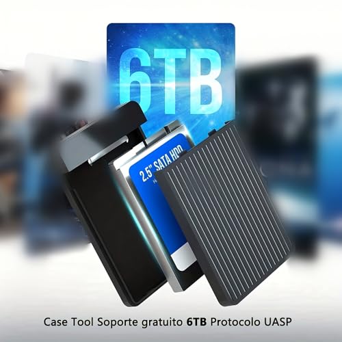 Caja externa para disco duro 2.5" USB 3.1 SATA III miniatura 6