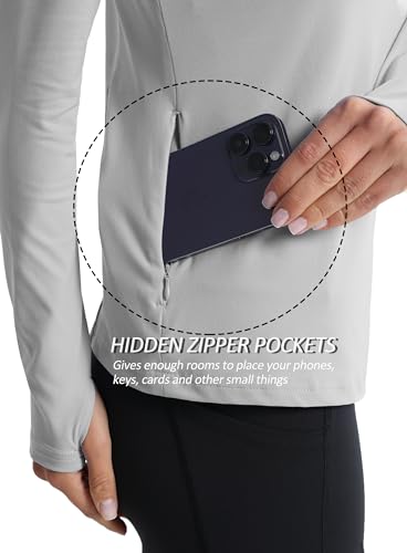 MAGCOMSEN-Womens-14-Zip-Pullover-with-Pockets-Warm-Brushed-Slim-Fit-Spring-Fall-Workout-Jackets-with-Thumb-Holes
