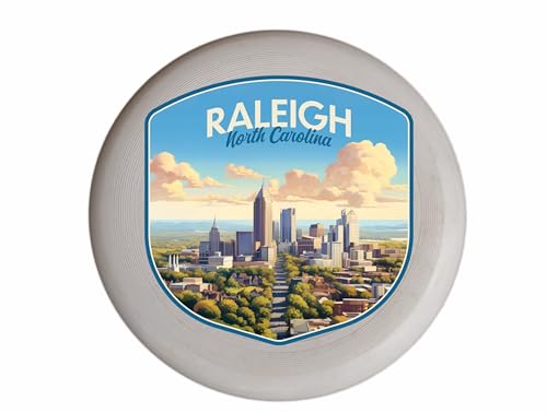 Raleigh North Carolina Daytime Cityscape Design Souvenir Frisbee Flying Disc 2-Pack