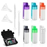 NOWHYX 6 Pcs Mini Spice Containers with Spoon,with Portable Storage Box Funnels and Cleaning Brushes Mini Kitchen Spice Set Sealed Storage Container for Travel and Outdoor Camping(SIZE:11 pcs)