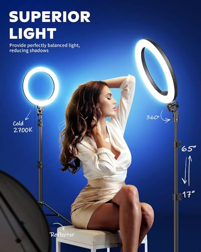 Image of Premium 10 Watt LED Ring Light with 26 Cm with Phone Holder 10 Level Dimmable with 3 Modes of Light (Only Ring Light)
