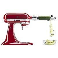 KitchenAid KSM2APC Spiralizer Plus Attachment with Peel, Core & Slice, Silver