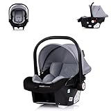 Chipolino Babyschale Amore i-Size Gruppe 0+ (0-13 kg) Kissen Griff verstellbar hellgrau