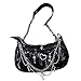 Cslada Harajuku Mädchen Umhängetasche Handtasche Tasche Umhängetasche Y2k Mädchen Weibliche Schmetterling Galerie Kette Achseltasche Dunkle Gothic Metall Punk Tasche