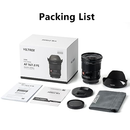 Ficha técnica VILTROX 16mm F1.8 Marco Completo Gran Angular Objetivos de Enfoque automático con Pantalla LCD Compatible con cámaras Sony E-Mount a7 a7II a7III a7R a7RII a7RIII a7RIV a7S a7SII a9 a7C - Fernando Cortés