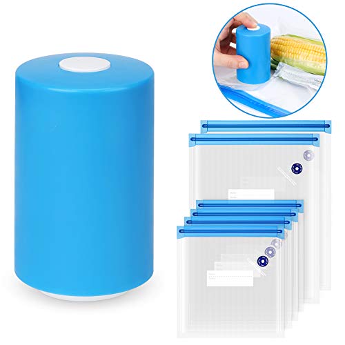 Vacuum Sealer Pump, Merssyria Automatic Vacuum Sealer with 6 Reusable Food Vacuum Sealed