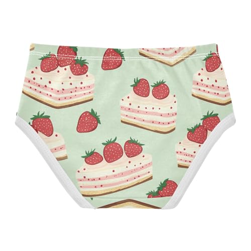 Wusikd Cute Strawberry Girls' Underwear Cotton Cake Girls Briefs Soft Toddler Underwear 2T2