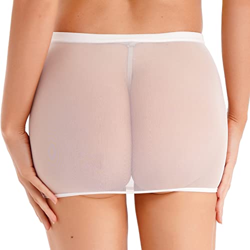 Women's Transparent Mini Skirt Mesh Micro Short Tight Perspective Bodycon Pencil Skirts4