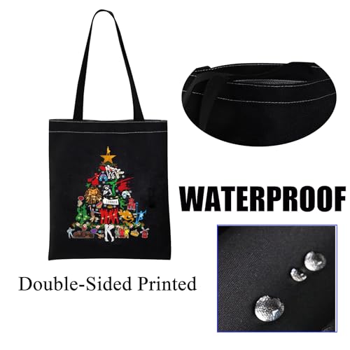PXTIDY Musical Theater Christmas Tote Bag Musical Theatre Christmas Gift Reusable Grocery Bag Thespian Gift3