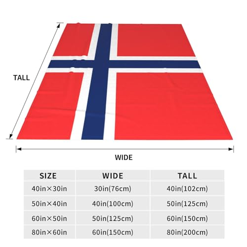 Couverture flanelle ultra douce drapeau norvégien de luxe - 4