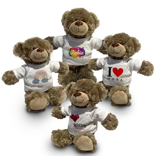 printplanet® Teddy Bodo personalisiert – Stofftier mit Foto/Text – 17 Designs – Geschenk – 24 cm groß