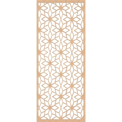 Image of Lake Decorative Pierced Fretwork Wood Wall Panels, 15 3 /8 inchW x 39 3 /8 inchH x 1 /4 inchT, Hickory