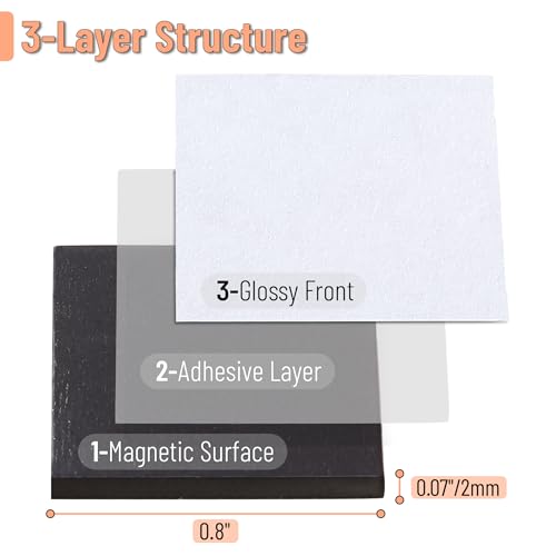 Image of Mr. Pen- Self Adhesive Magnet Square, 110 pcs, Flexible and Extra Thin | 0.8 inchx0.8 inch, Magnetic Square with Adhesive Backing, Perfect for Crafts, DIY Projects & Decorative Magnet