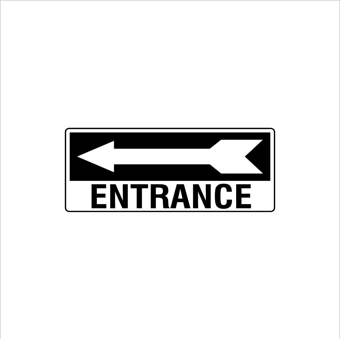 UV printed Acrylic board |Entrance With Left Arrow || Double side tape|SIZE: 160mm X 100mm