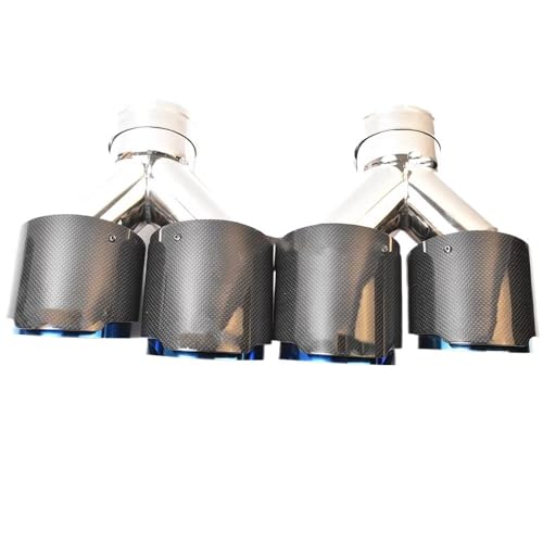 Embout d'échappement double carbone inox pour rénover une sortie rouillée