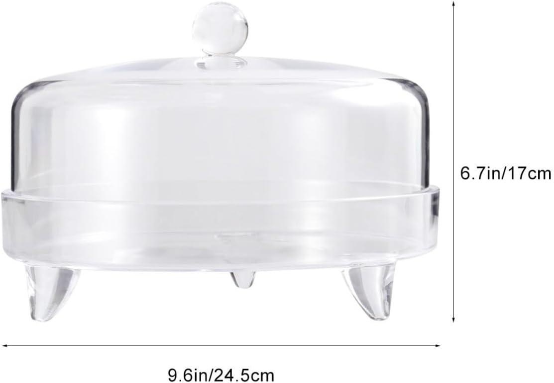 Wakauto Arched Acrylic Food Cake Cover Protective Cover for Buffet and Indoor Use Portable Easy to Carry for Salad and Cake Storage