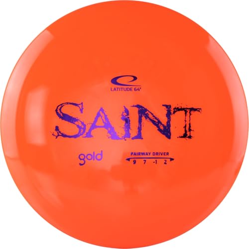 Latitude 64 Gold Saint Disc Golf Fairway Driver | Straight Flying Control Driver with Elite Glide | Premium Gold Line Plastic | Accurate Distance for All Skill Levels | 170-176g (Orange)