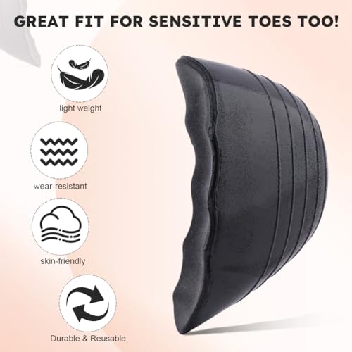 Image of Shoe Filler Insert, Black Shoe Inserts for Shoe Too Big Adjustable Toe Cushion Fillers Make Shoes Fit, Prevent Heel Sliping Shoe Inserts for Sneakers High Heels Flats Boots (Size:2 Pairs)