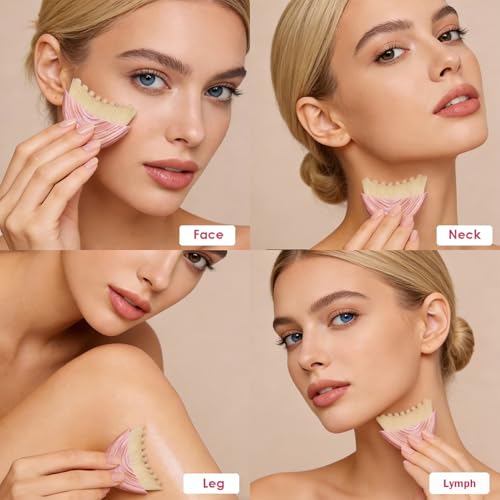 Image of Lymphatic Contour Face Sculpting Brush - Anti-Puffiness, Facial Detox & Lifting Massage Tool for Glowing Skin