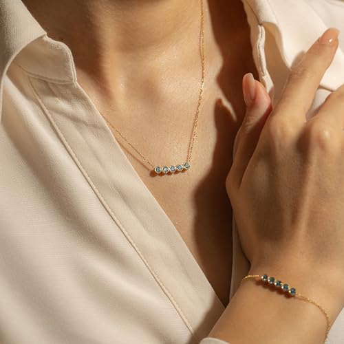 925 Sterling Silver Birthstone Necklace for Women – Personalized Dainty Necklace, Gift for Mom, Grandma, or Her, Mother's Day Gift, Birthday Gift, Birthstone Jewelry for Women2