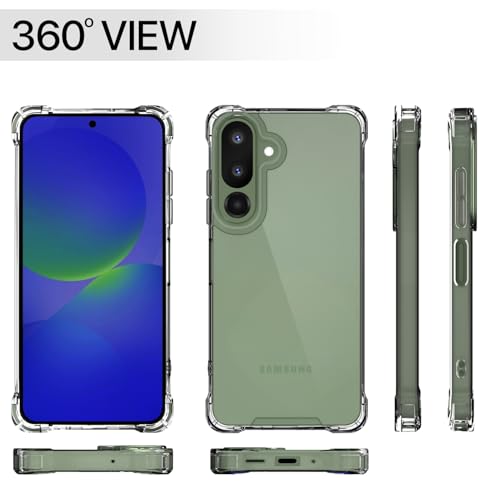Image of Pikkme Back Cover for Samsung Galaxy M36 5G PC + TPU Clear Transparent Raised Edges Shockproof Protective Phone Bumper Case(Transparent)