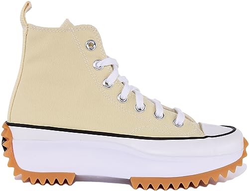 Converse Run Star HI Unisex Sneaker, Grey Lemon/White, Size 6.5M/8W2