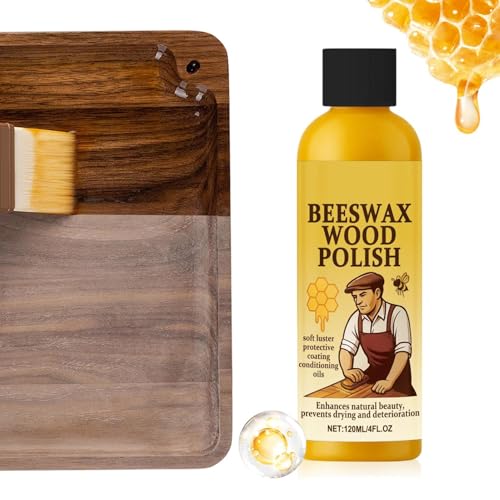 Pulidor de muebles de madera – 120 ml para reparación de arañazos, restaurador de manchas de suelos de madera dura, removedor de polvo, líquido de prevención de grietas, protector de cuidado para