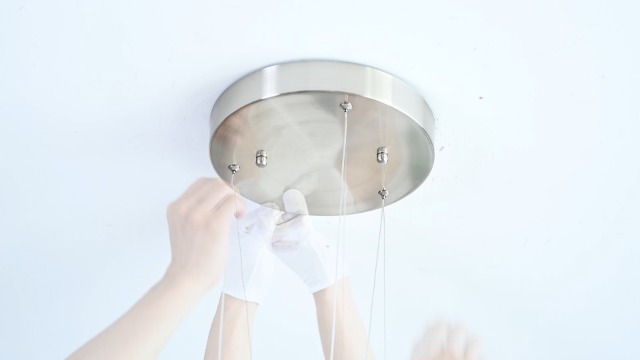 Image of Kitchen Lighting Pendant Fixtures 3-Light LED Pendant Ceiling Fixture Brushed Nickel Bubble Cylinder Pendant Light with Adjustable Length for Kitchen Island Dinning Room Bedroom