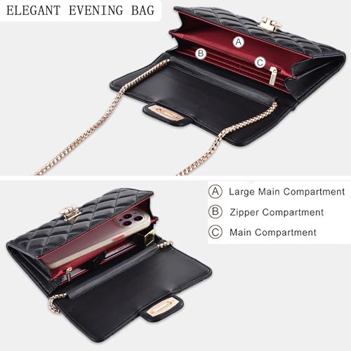 Small Quilted Crossbody Bag for Women - Phone Purse with Card Slots,Trendy Shoulder Bag for Portable4