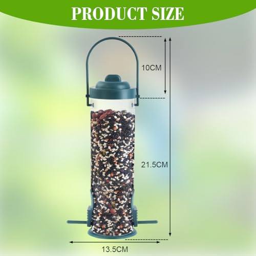 OFFCUP-Futtersaule-Vogelfutterspender-Kunststoff-215cm-mit-2-Anflugplatzen-Vogel-Futterstation-zum-Aufhangen-Wildvogel-Futtersilo-Transparentrohr-Vogelfutterhaus-fur-Garten-Terrasse | Dealmeister.io Alt tag für bilder post titel
