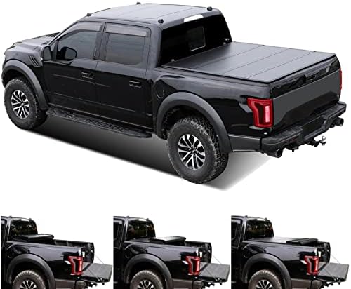 ROCTRUK Hard Quad-Fold 5.5ft/67.1" Tonneau Cover for 2015-2023 F-150 and F150 Lightning Truck Bed Cover | Styleside