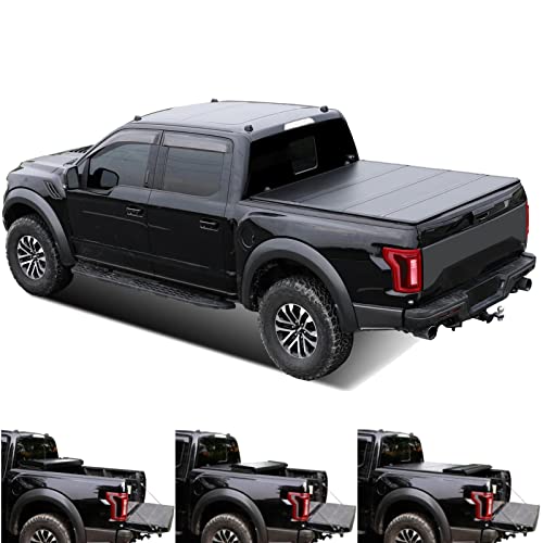 Roctruk Hard Quad-Fold Truck Pickup 6.5FT Bed Cover for 2014-2022 Silverado Sierra 1500 | 2015-2019 Silverado Sierra 2500HD 3500HD Tonneau Cover | Fleetside