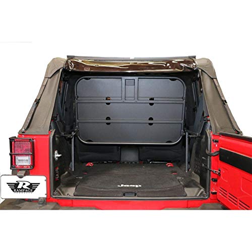 RAMPAGE PRODUCTS Rear Fold-Up Storage Rack | Interior Mount, Fold-Up w/Rear Seat Removed, Black Powder Coat | 86624 | Fits 2007 - 2018 Jeep Wrangler JK 2-Door - Thumbnail 4
