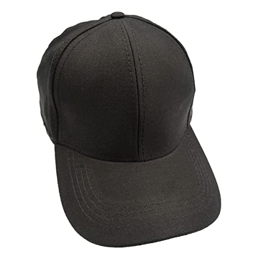 Boné Básico Liso Aba Curva Ajuste Unissex Moda Simples Cor:Preto