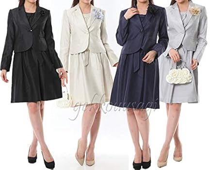 Amazon | シャンタンワンピーススーツ シャンタンアンサンブル