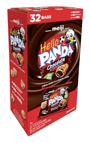 Hello Panda Chocolate Creme Filled Cookies Jumbo Box - 32 Bags (32 - .75 Oz Bags = 24 Oz) by Hello Panda