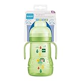 Diseño especial: las asas de la botella MAM son pequeñas y antideslizantes, ideales para las manos del bebé. Gracias a sus amplias aberturas, la botella es fácil de llenar y limpiar