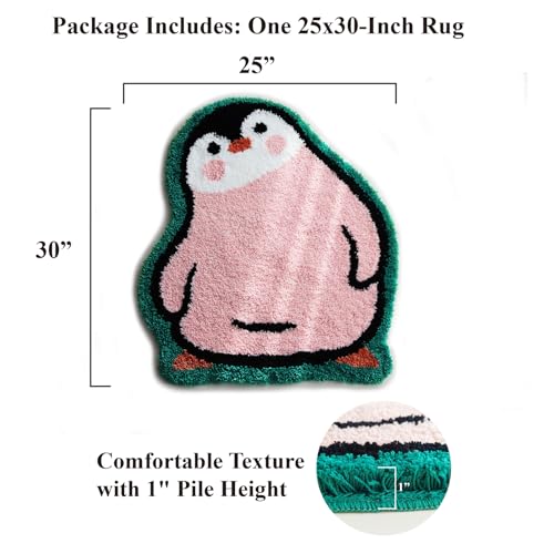 Tapete Decorativo Rosa con Diseño de Pingüino 53x63 cm miniatura 2