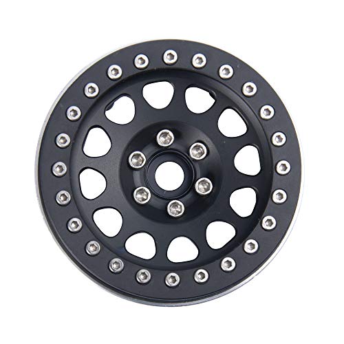 RCLIONS 4 peças de liga de alumínio de 5,6 cm Beadlock Rodas para 1/10 RC Rock Crawler Car Axial Wra