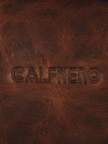 Image of Calfnero Genuine Leather Pen-Case for Men & Women | Premium Leather Pencil-Pouch with Zipper (Kara) | Cylindrical Pen-Holder Organizer for Pen, Pencils & Stationery | Unisex Pen-Sleeve