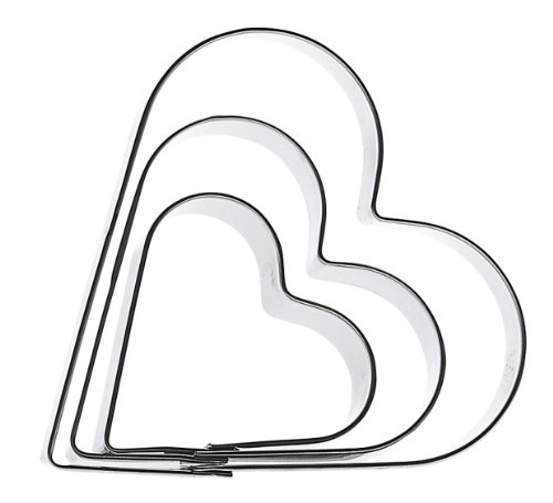 orthex 939801 Cortador de corazón, Acero Inoxidable, plata