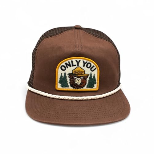 Image of AMERICAN NEEDLE Smokey The Bear Patch Unisex Adjustable Snapback Baseball Hat