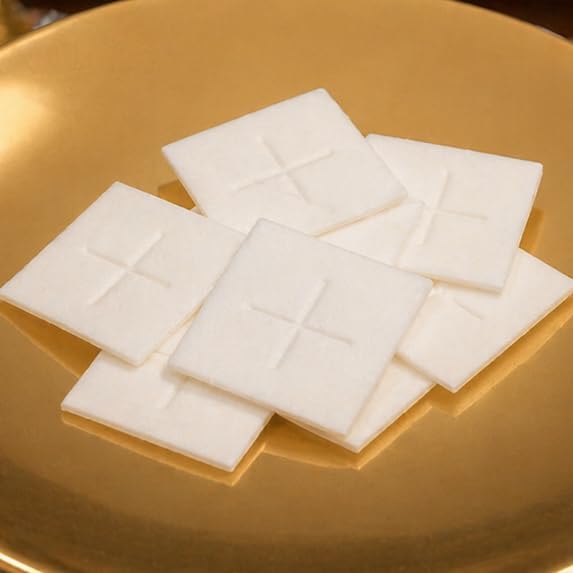 Gluten-Free Altar Bread – White 1'', Bag of 50 | Premium Communion Wafers for Church Services, Eucharist, and Celiacs
