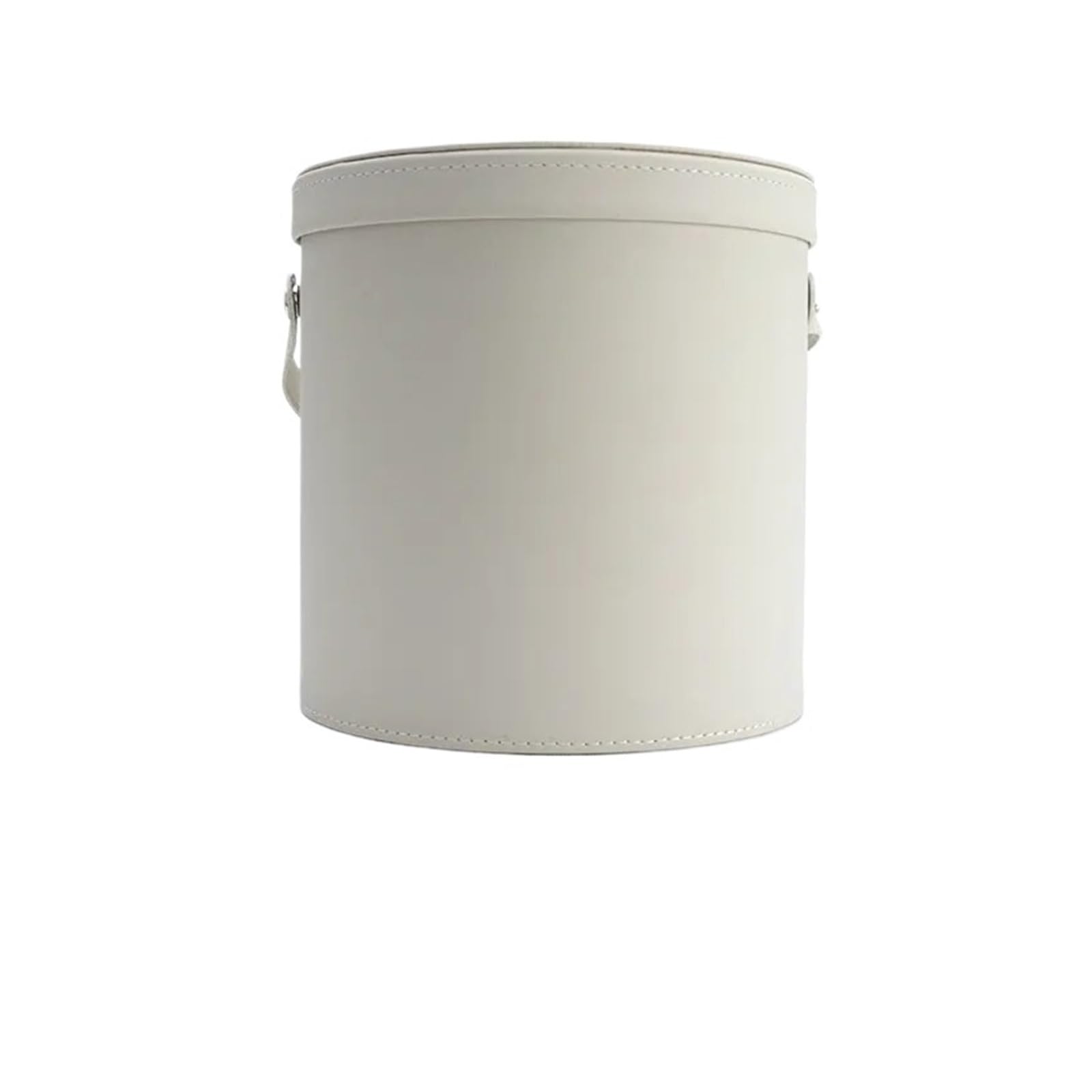 Poubelle Voiture Poubelle Voiture Organisateur Stockage des Déchets Panier À Portable Rond Étanche avec Couvercle Fournitures Automobiles Mini Poubelles Voitures(White)