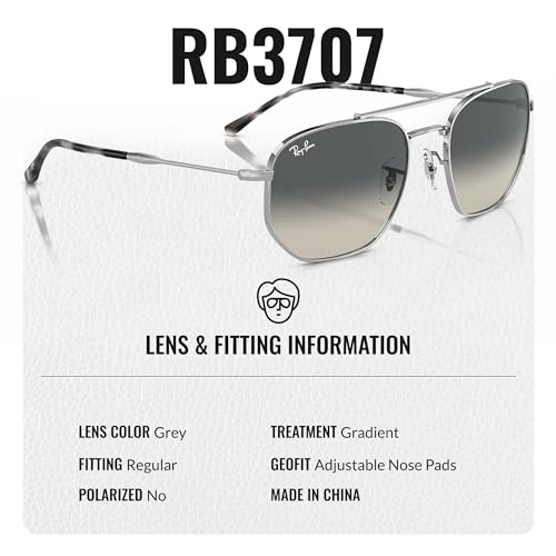 Ray-Ban RB3707 Square-Round Shaped Sunglasses for Men & Women with Official RAYBAN Eyewear Kit4