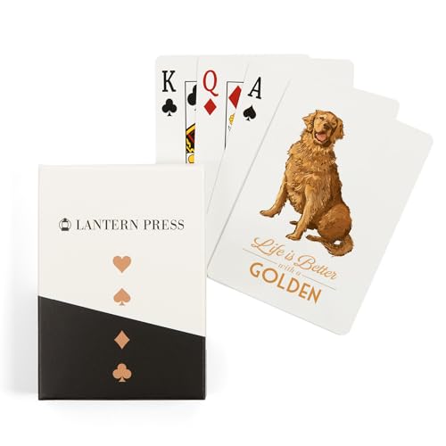 Baraja de póker Golden Retriever 52 cartas tamaño poker