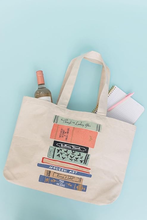 Image of BROGBUS Classics Canvas Tote Bags for Women Girls Canvas Handbag Zipper Large Capacity Shoulder Bag for College Office Use