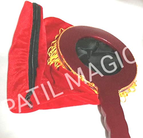 Patilmagic Magic Change Bag with Handle Zipper Twisting Handle Magic Trick